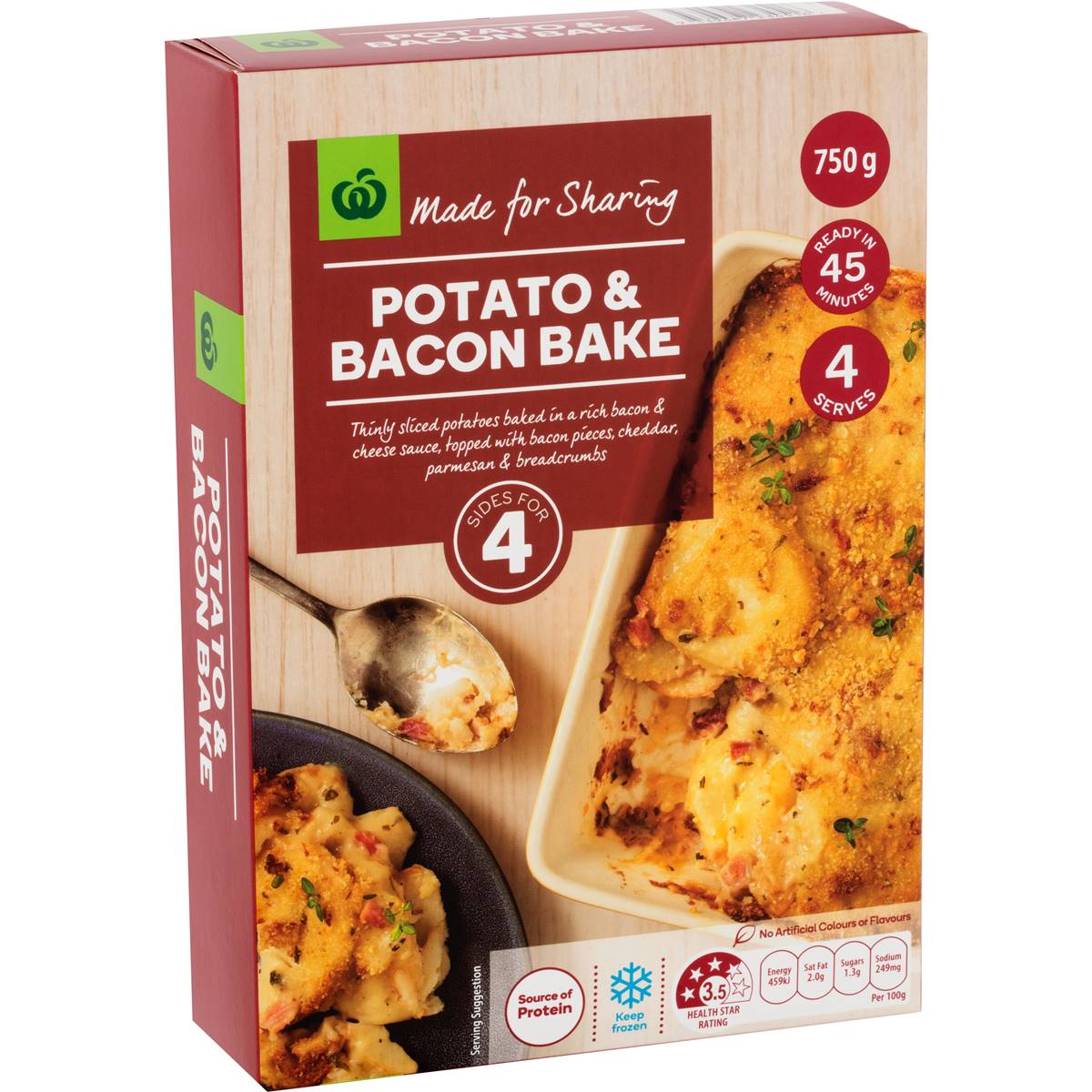 Woolworths Potato & Bacon Bake 750g Woolworths
