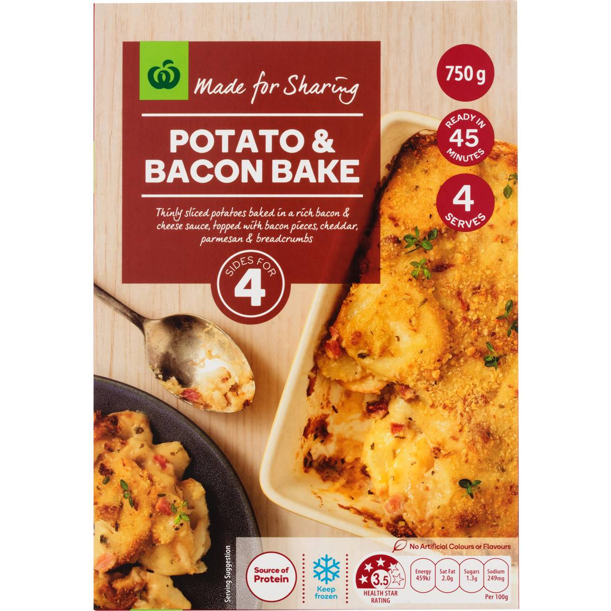 Woolworths Potato & Bacon Bake 750g Woolworths