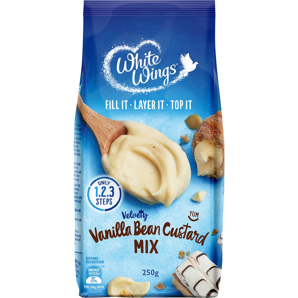 White Wings Vanilla Bean Custard Mix 250g Woolworths