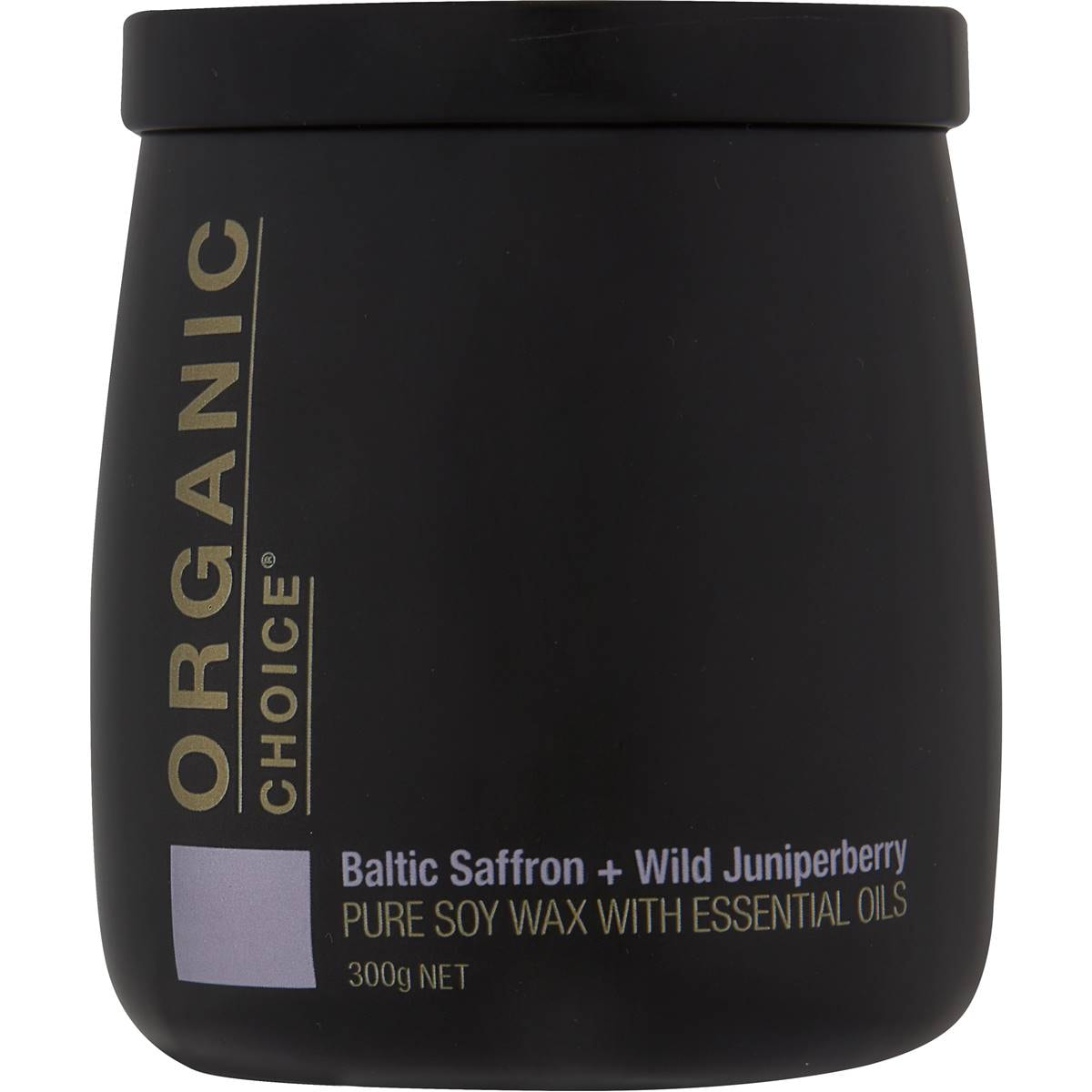 Organic Choice Baltic Saffron & Wild Juniperberry Soy Wax Candle 300g