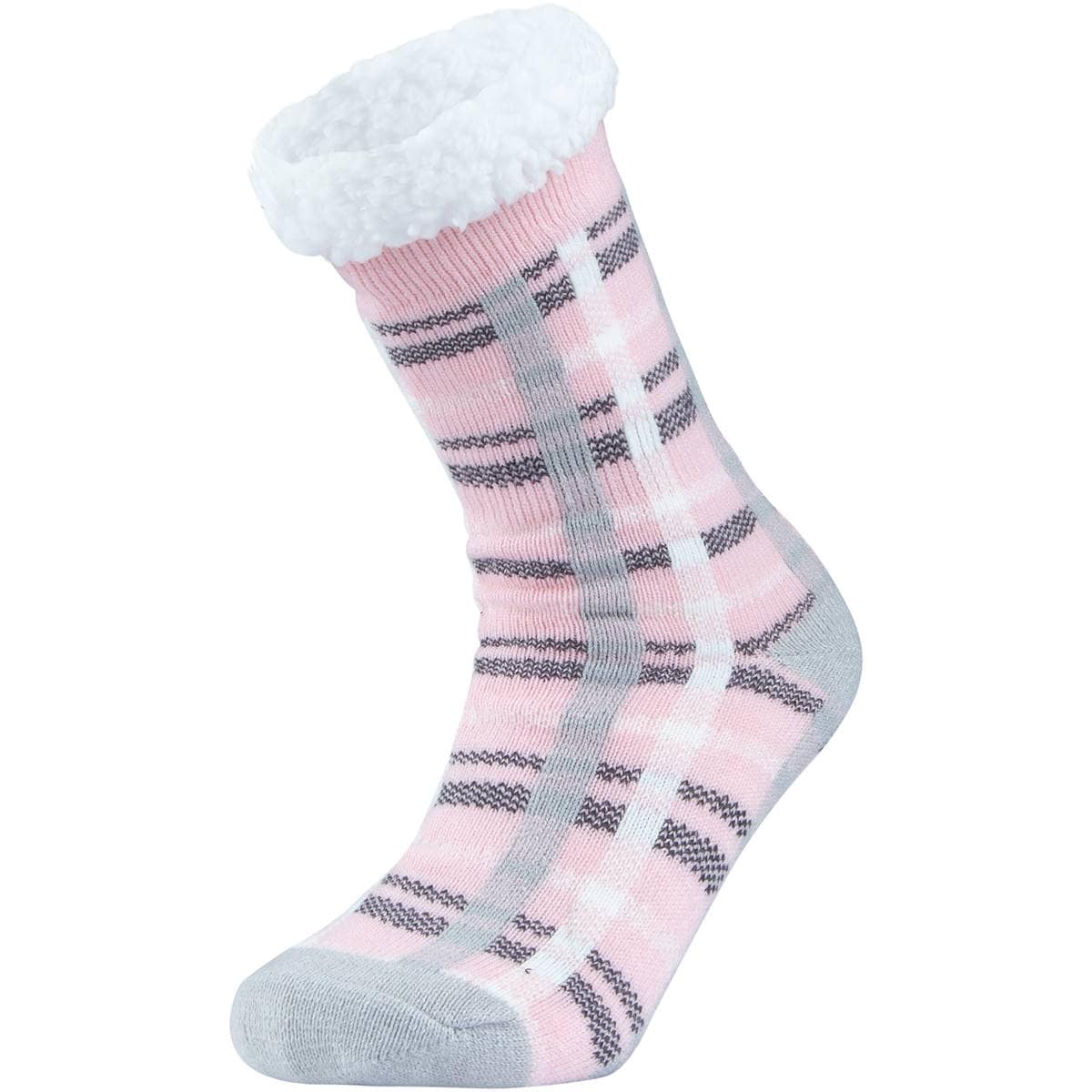 Underworks Ladies Heat Bods Thermal Tog 4 Socks Pink Size 58 Each