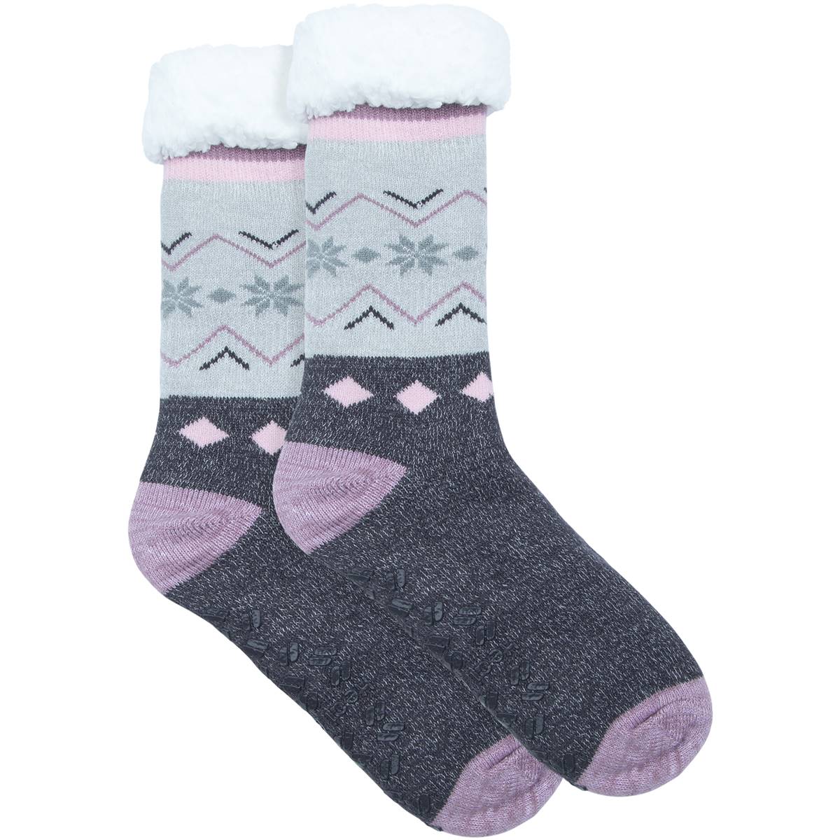 Underworks Ladies Heat Bods Thermal Tog 4 Socks Grey Size 58 1 Pair