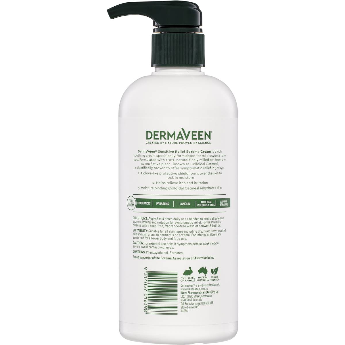Dermaveen Sensitive Relief Eczema Cream 500ml Woolworths