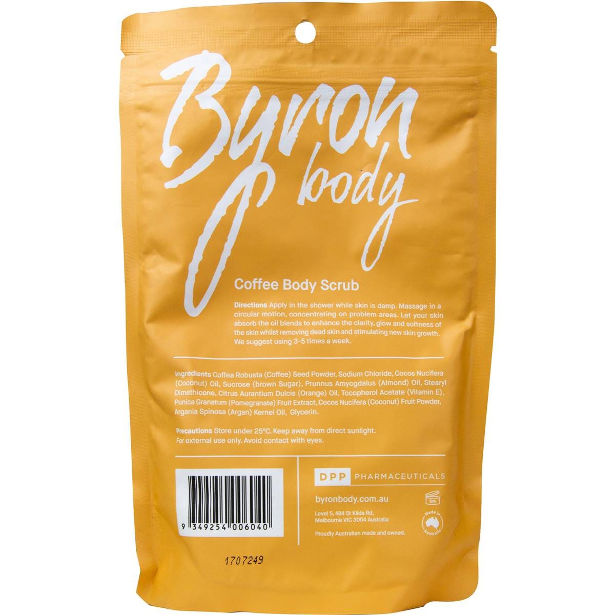 Byron Body Coffee Scrub 200g Woolworths