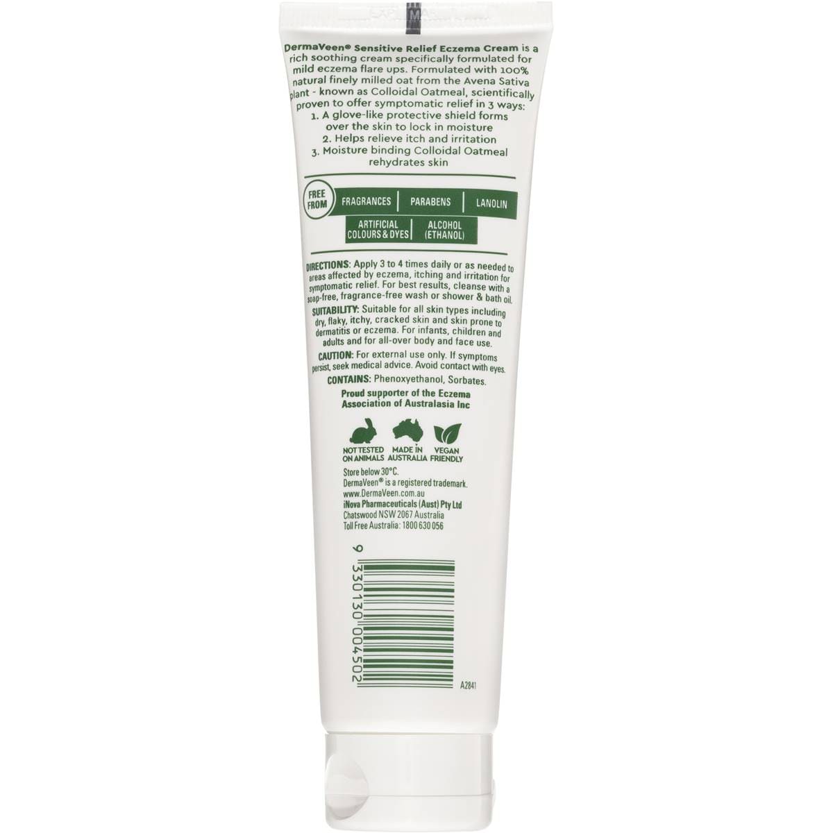 Dermaveen Sensitive Relief Eczema Cream 100ml Woolworths