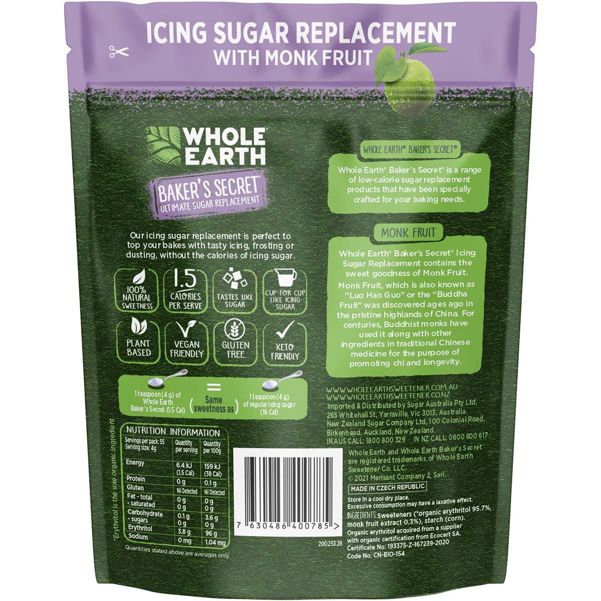 Whole Earth Icing Sugar Replacement 220g Woolworths