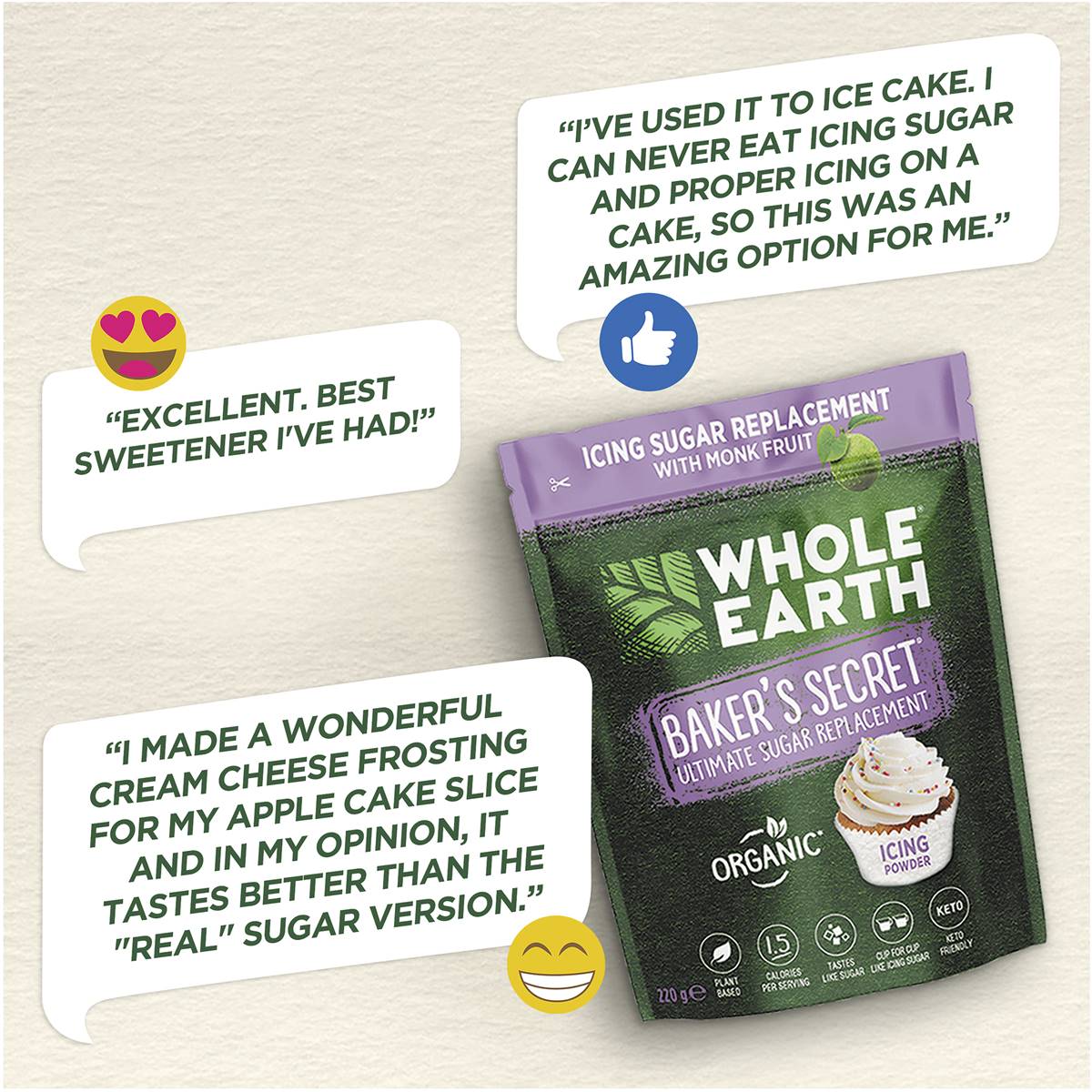 Whole Earth Icing Sugar Replacement 220g Woolworths