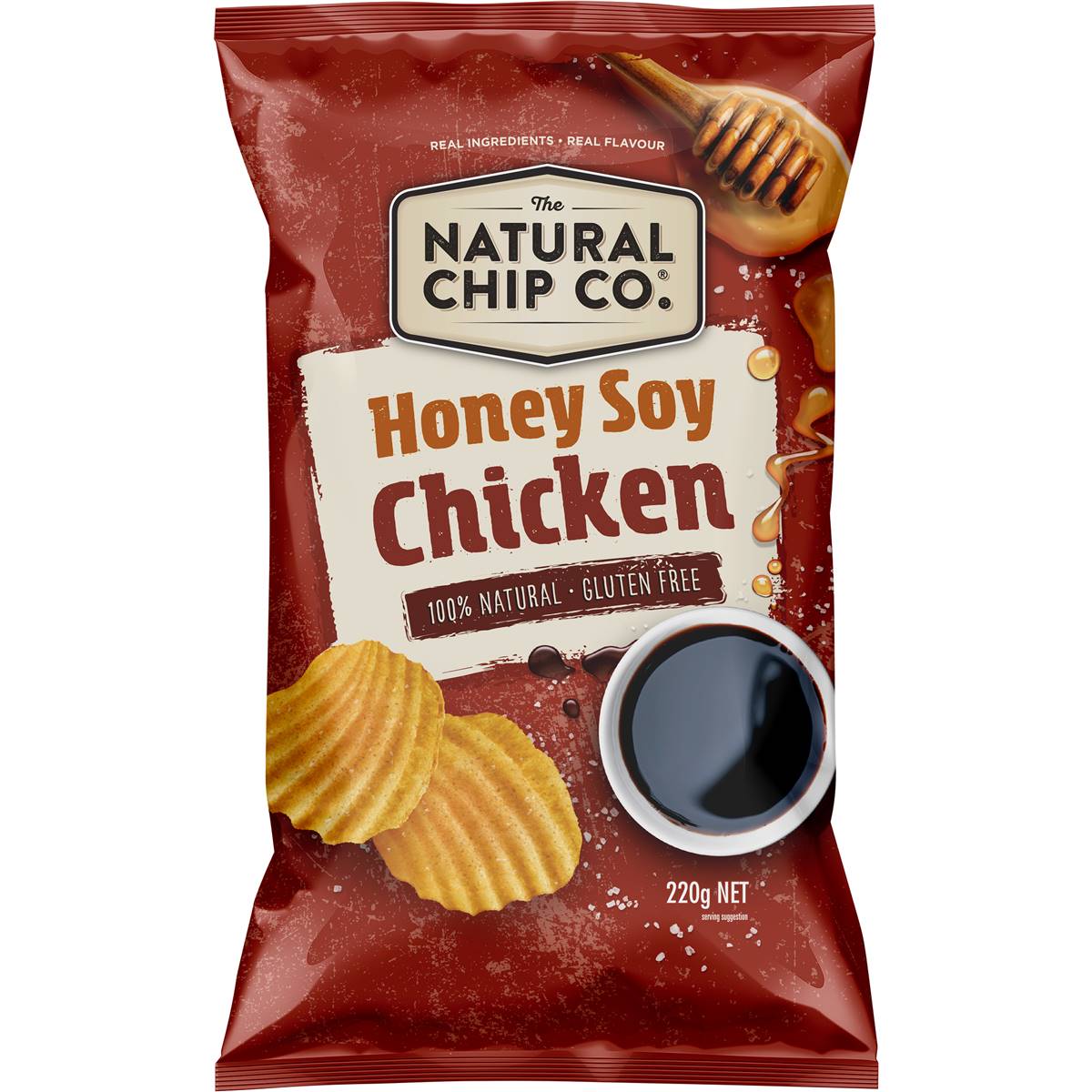 The Natural Chip Co Honey Soy Chicken 220g Woolworths