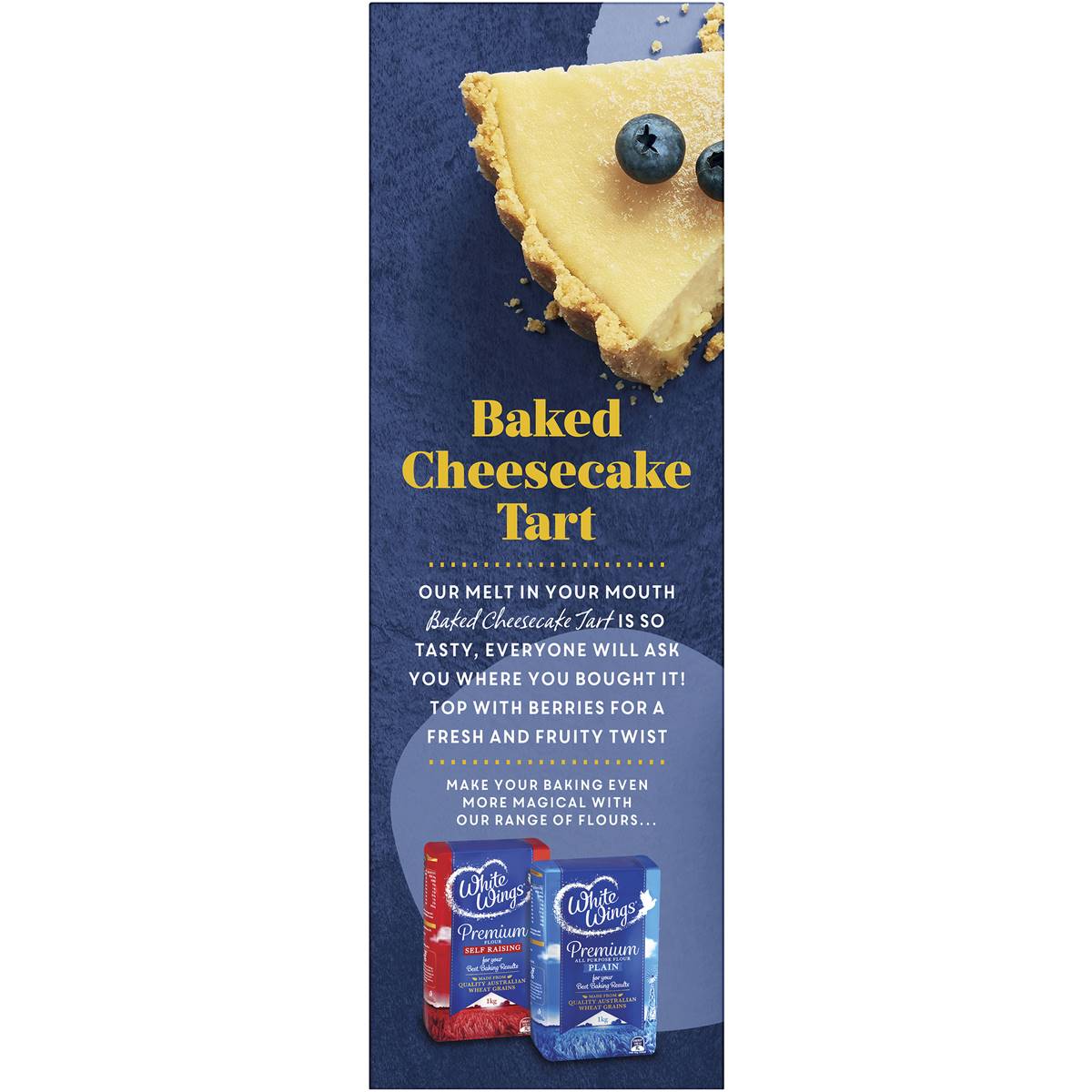 White Wings Baked Cheesecake Tart Mix 440g Woolworths