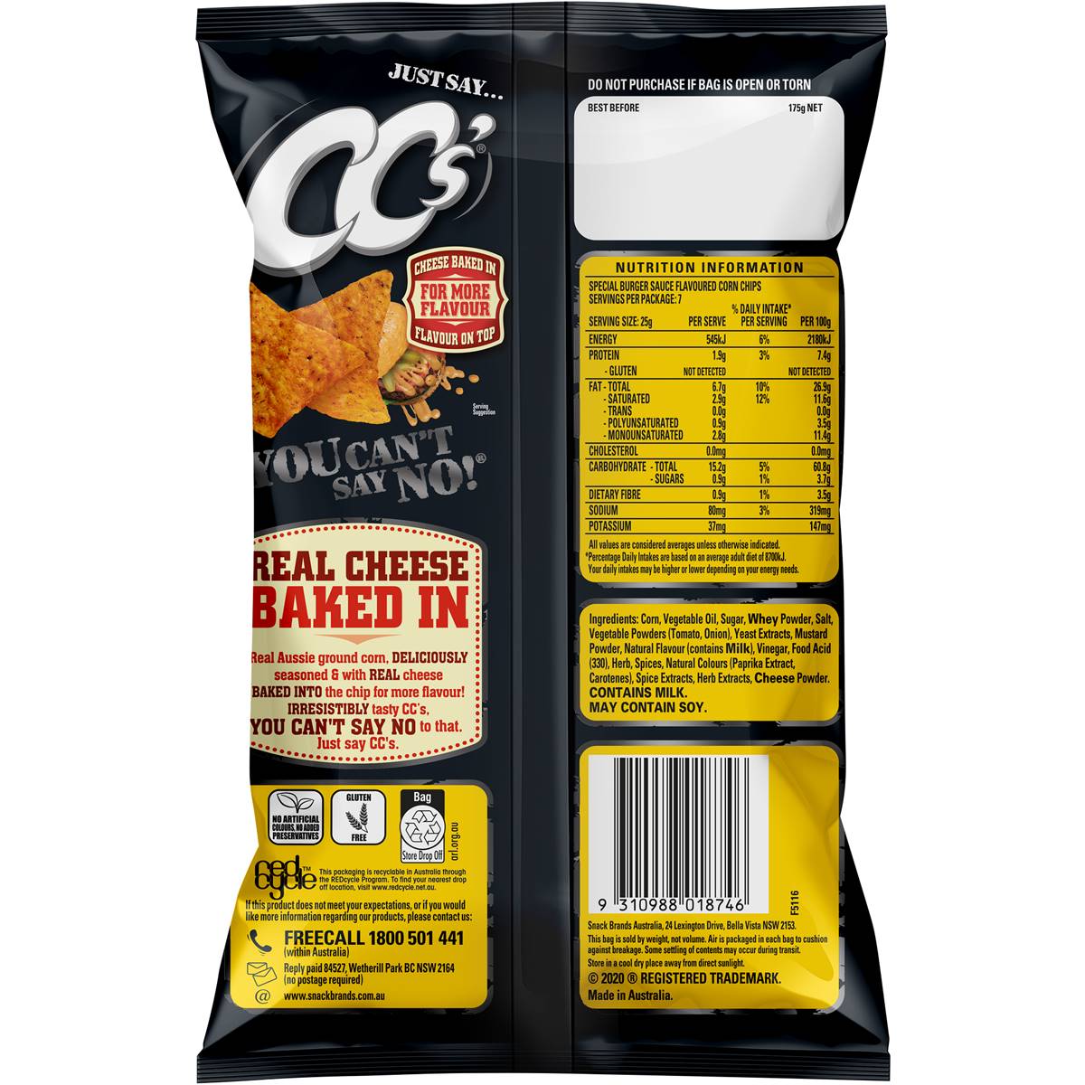 Cc's Special Burger Sauce Chips 175g Woolworths