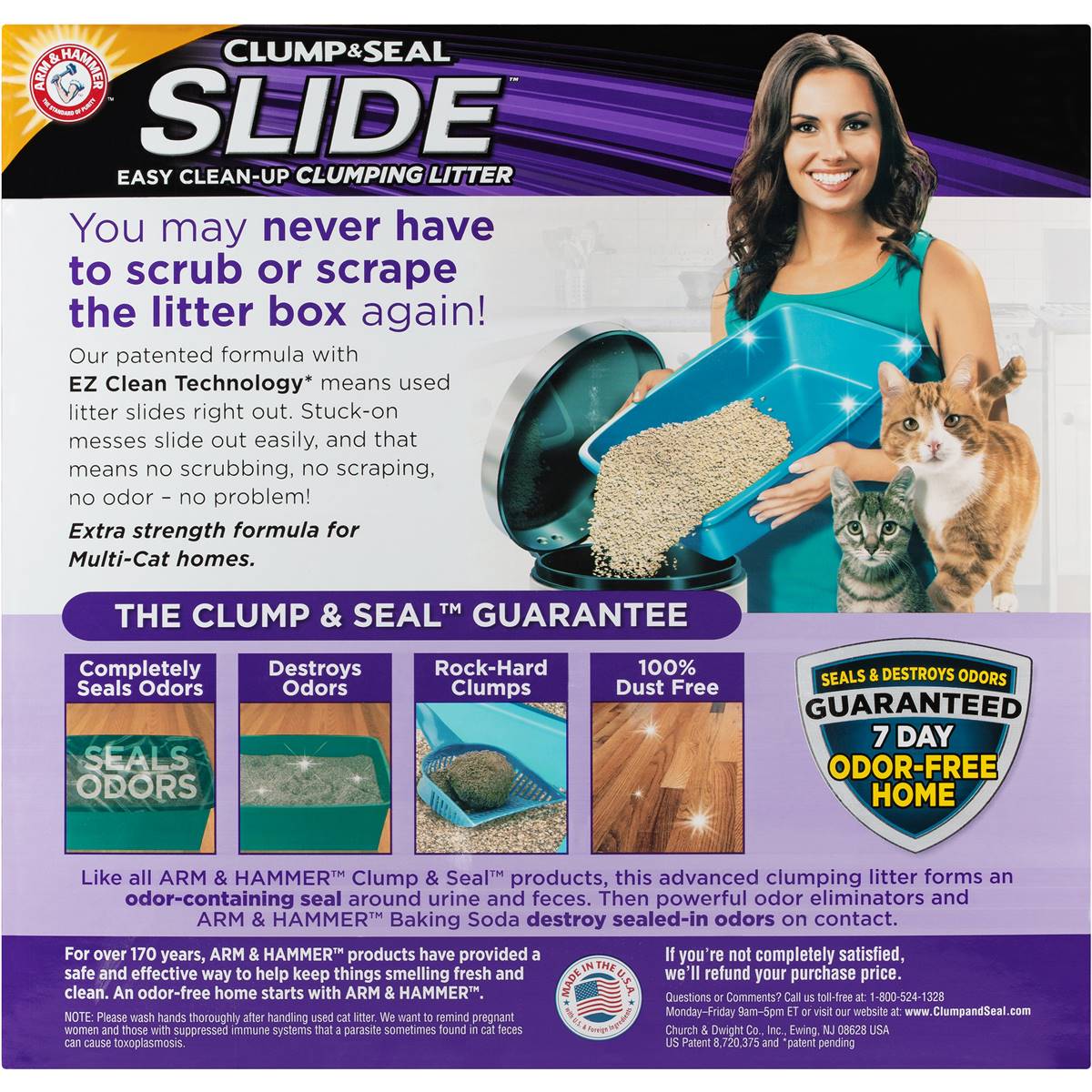 Arm & Hammer Clump & Seal Slide Multi Cat Litter 8.62kg Woolworths