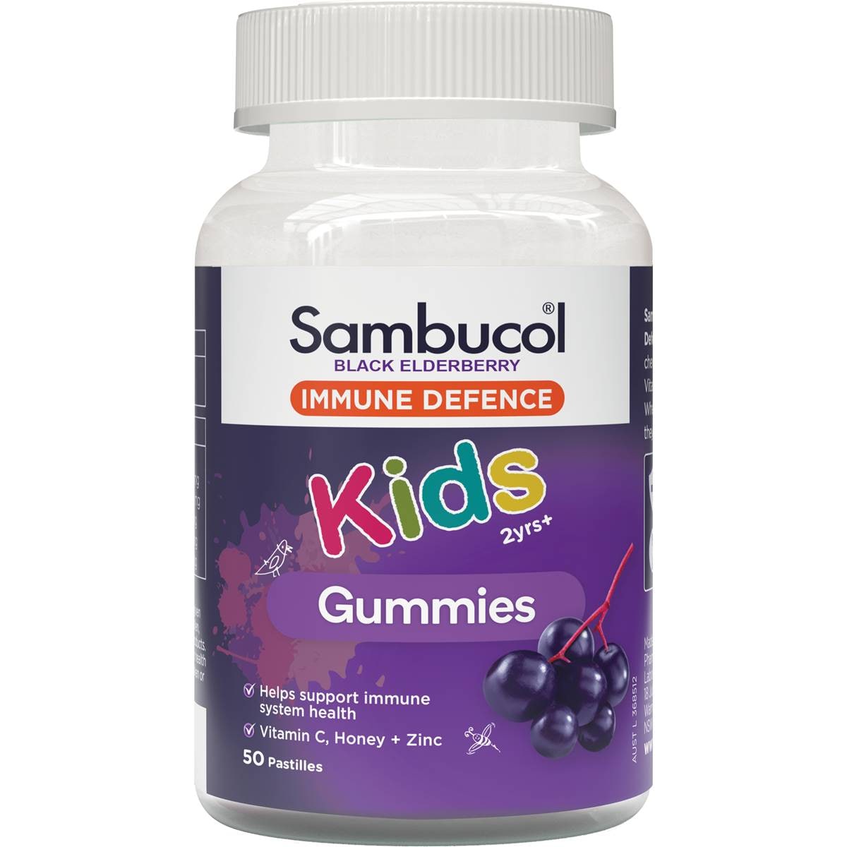 Sambucol Kids Immunity Gummies 50 Pack Woolworths