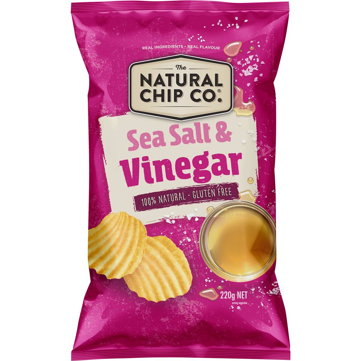 The Natural Chip Co. Salt & Vinegar 220g Woolworths