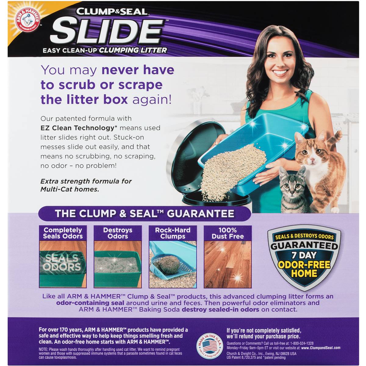 Arm & Hammer Clump & Seal Slide Multi Cat Litter 6.35kg Woolworths
