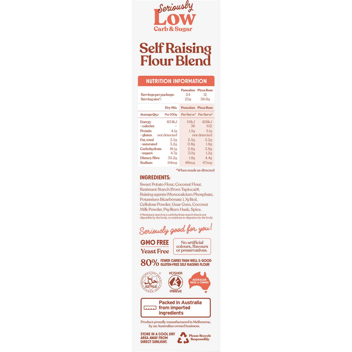 Seriously Low Carb Self Raising Flour 300g | Woolworths