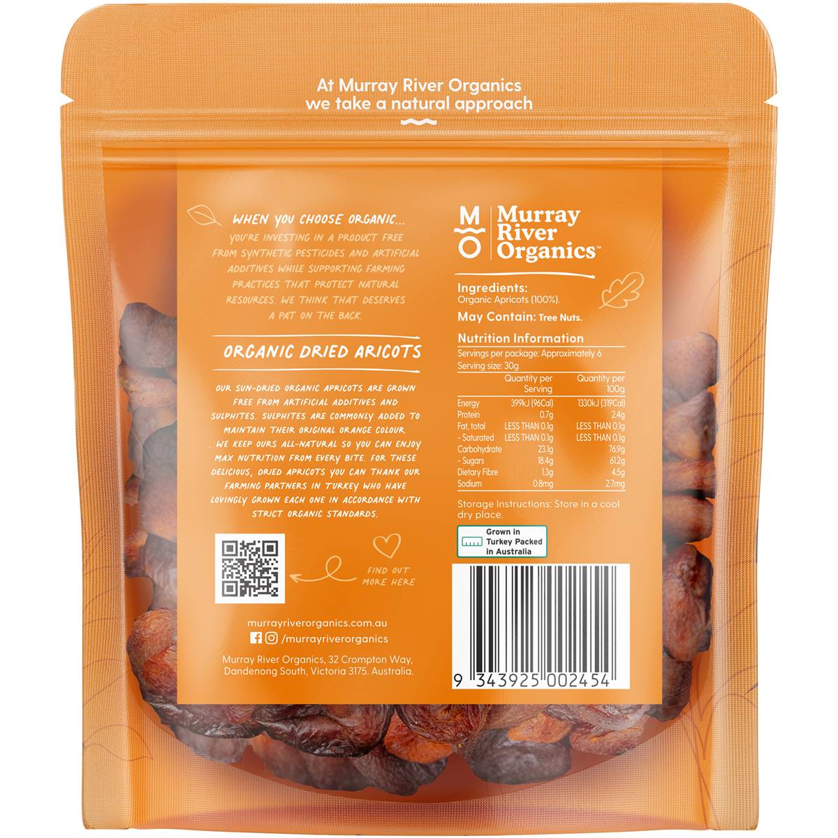 Murray River Organics Dried Apricots 200g Woolworths