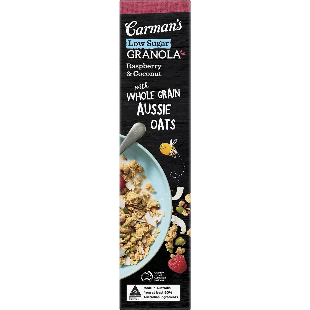Carman's Granola Raspberry & Coconut Low Sugar 450g Woolworths