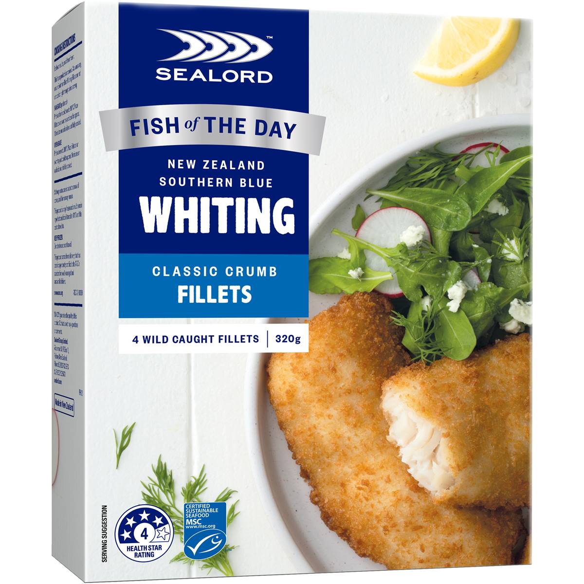 Sealord Fish Of The Day Whiting Classic Crumb Fillets