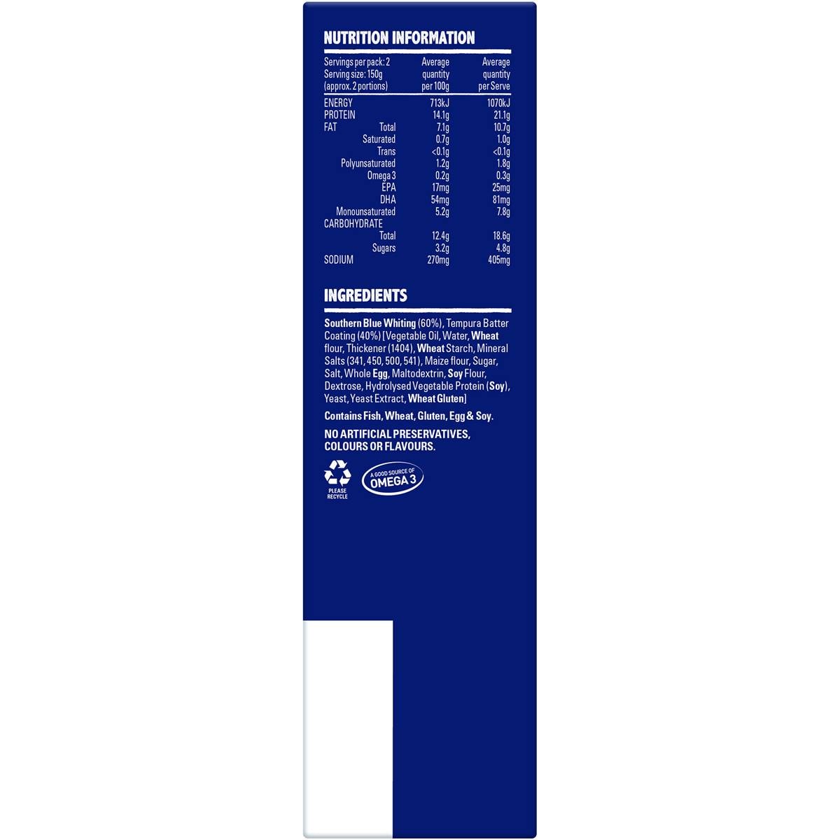 Sealord Fish Of The Day Whiting Tempura Batter Fillets 4 Pack Woolworths