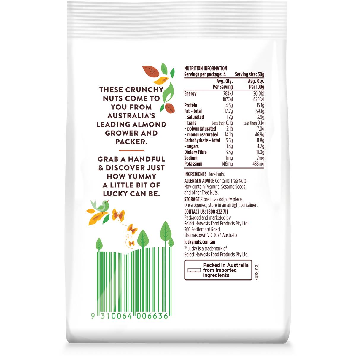 Lucky Diced Hazelnuts 120g Woolworths