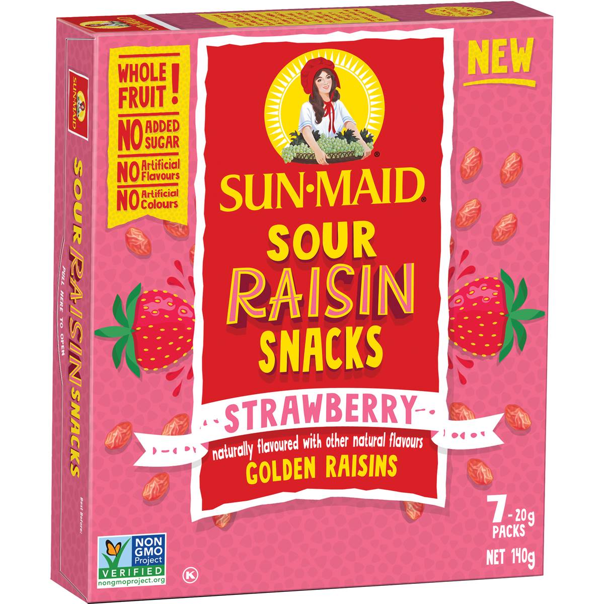 Sunmaid Sour Raisin Snacks Strawberry 7 Pack Woolworths