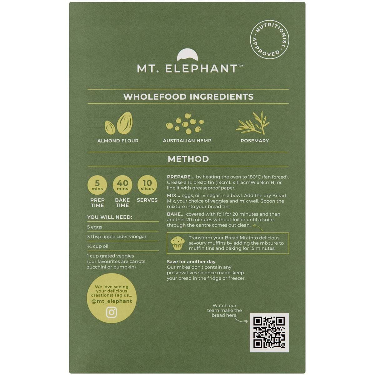 Mt Elephant Protein Bread Savoury 300g Woolworths