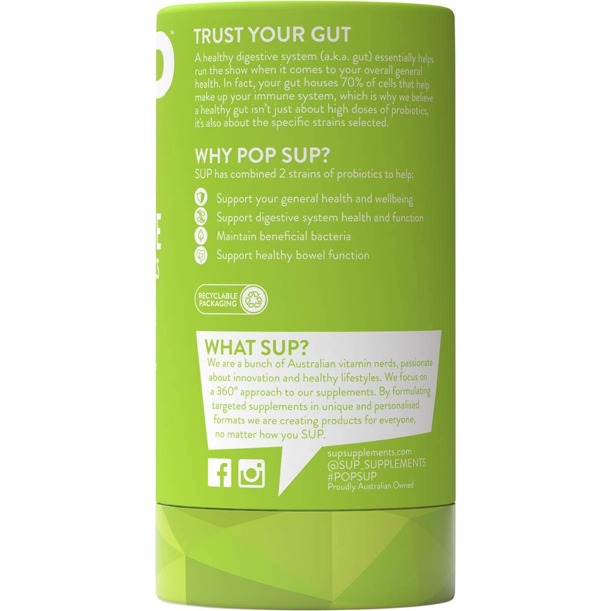Sup Gut Love 10b Probiotics 30 Pack Woolworths