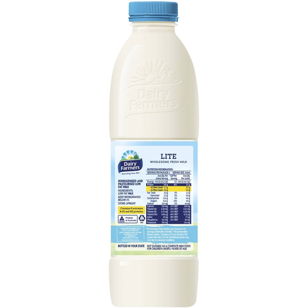 Dairy Farmers Light Milk 1l | Woolworths