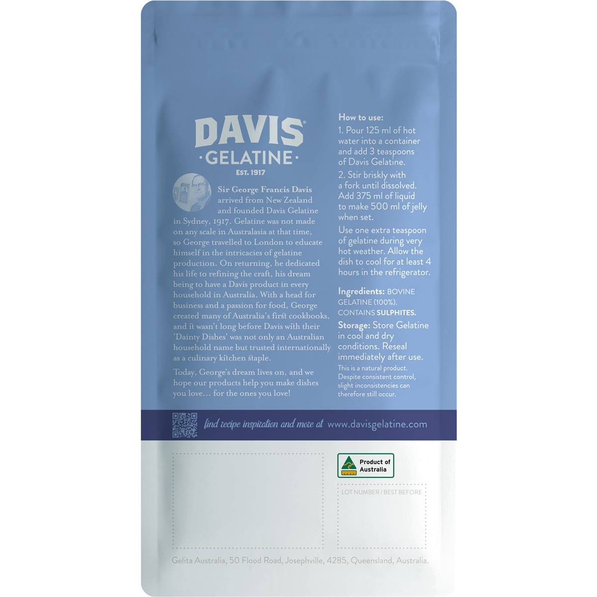 Davis Gelatine Granulated 100g Woolworths