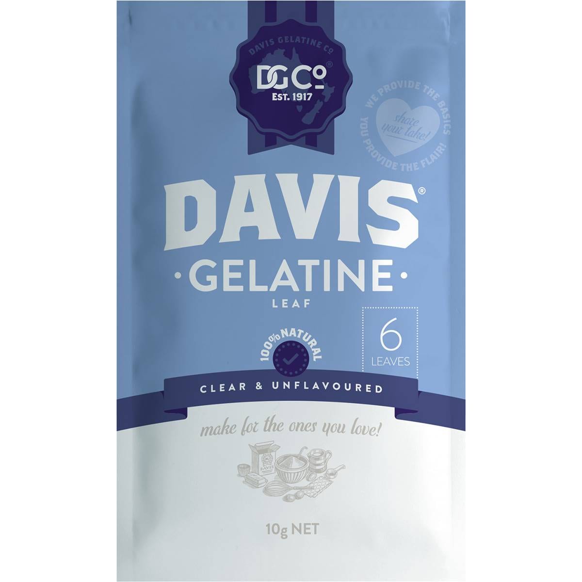Davis Gelatine Leaves 10g Woolworths