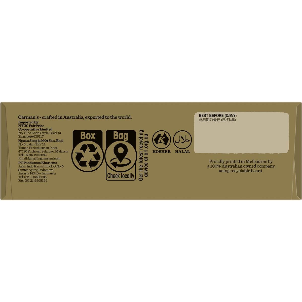 Carman's Muesli Toasted Original Fruit Free 500g Woolworths