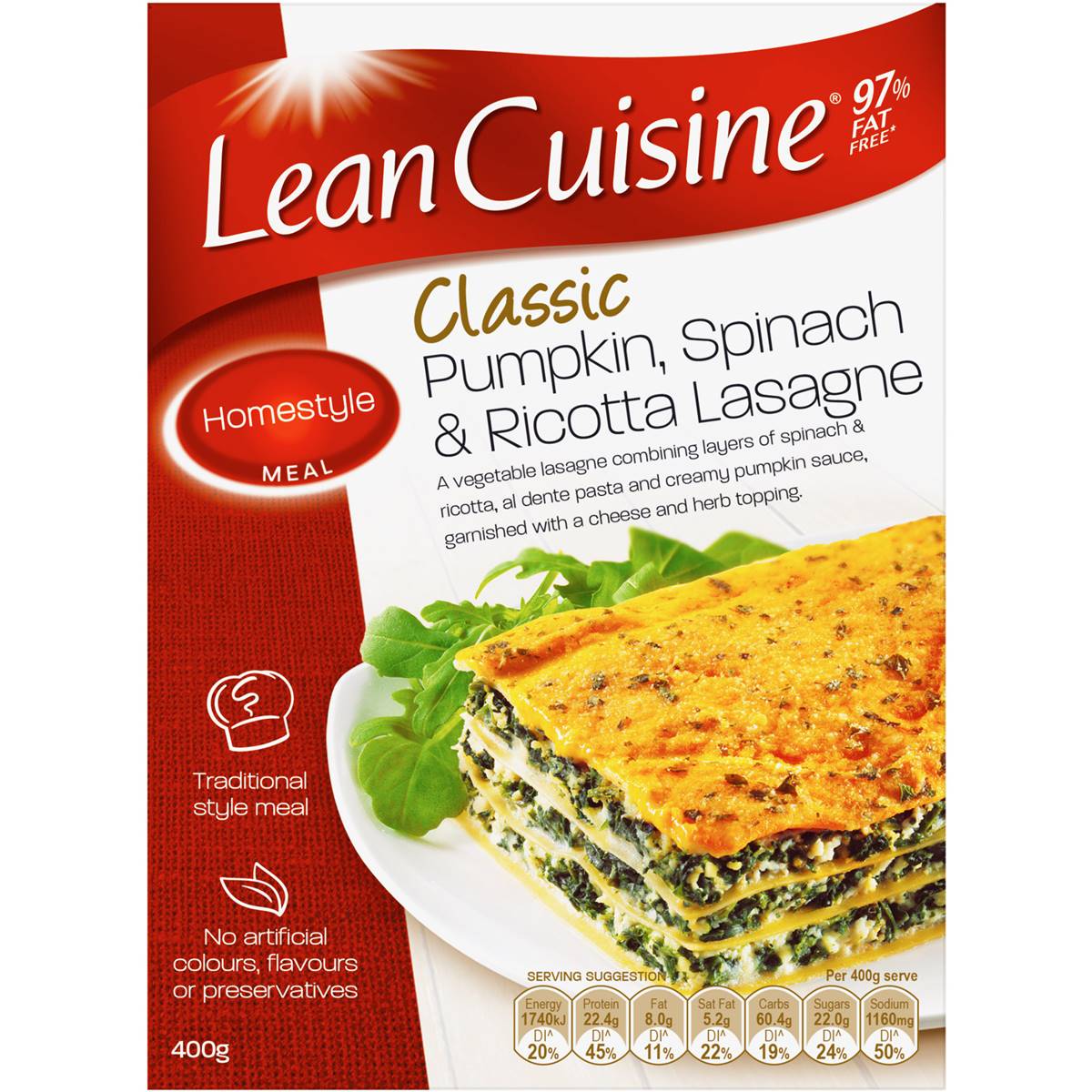 Lean Cuisine Large Serve Lasagne Pumpkin S/nach Ricotta