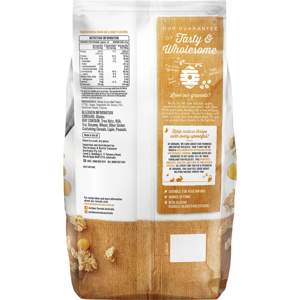 Jordans Simply Granola Crunchy Oat & Honey 1.5kg Woolworths