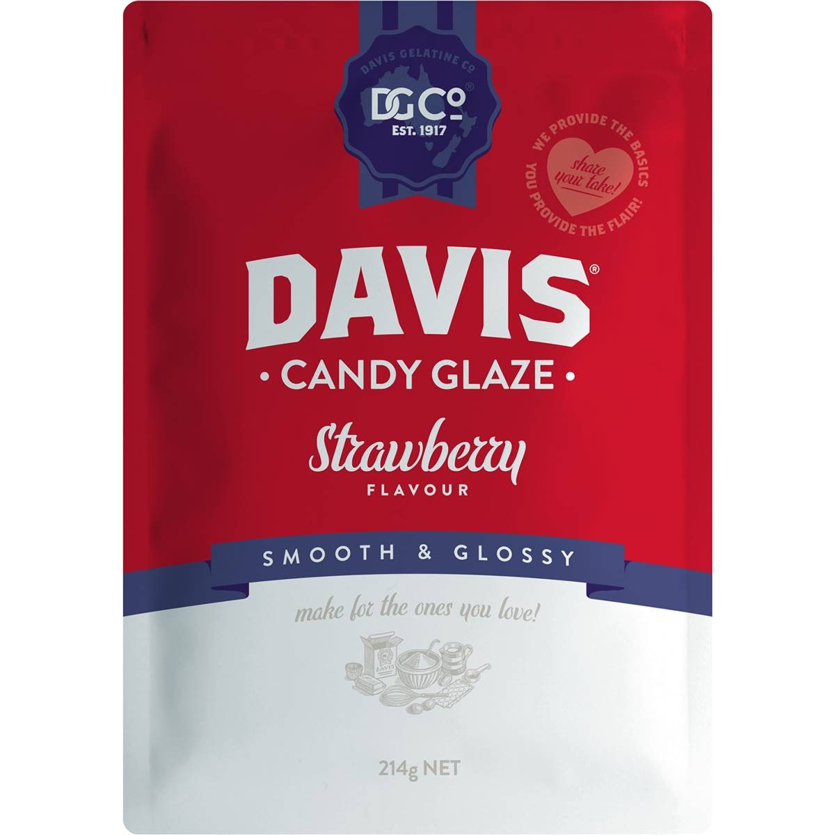 Davis Candy Glaze Strawberry 214g Woolworths