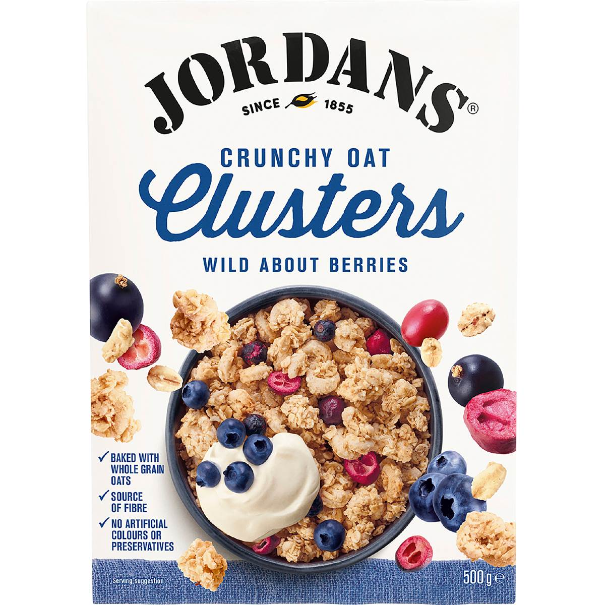Jordans Crispy Oat Clusters Wild About Berries 500g Woolworths