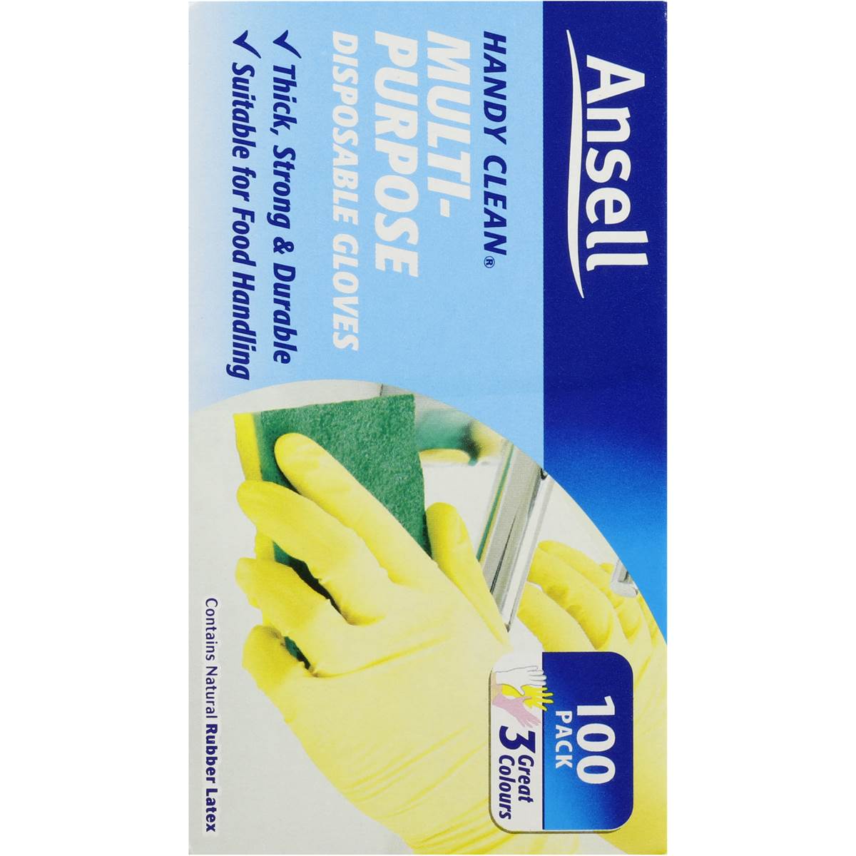 Ansell Handy Clean Gloves Disposable Multipurpose 100pk Woolworths
