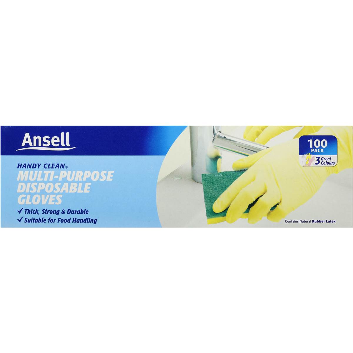 Ansell Handy Clean Gloves Disposable Multipurpose 100pk Woolworths