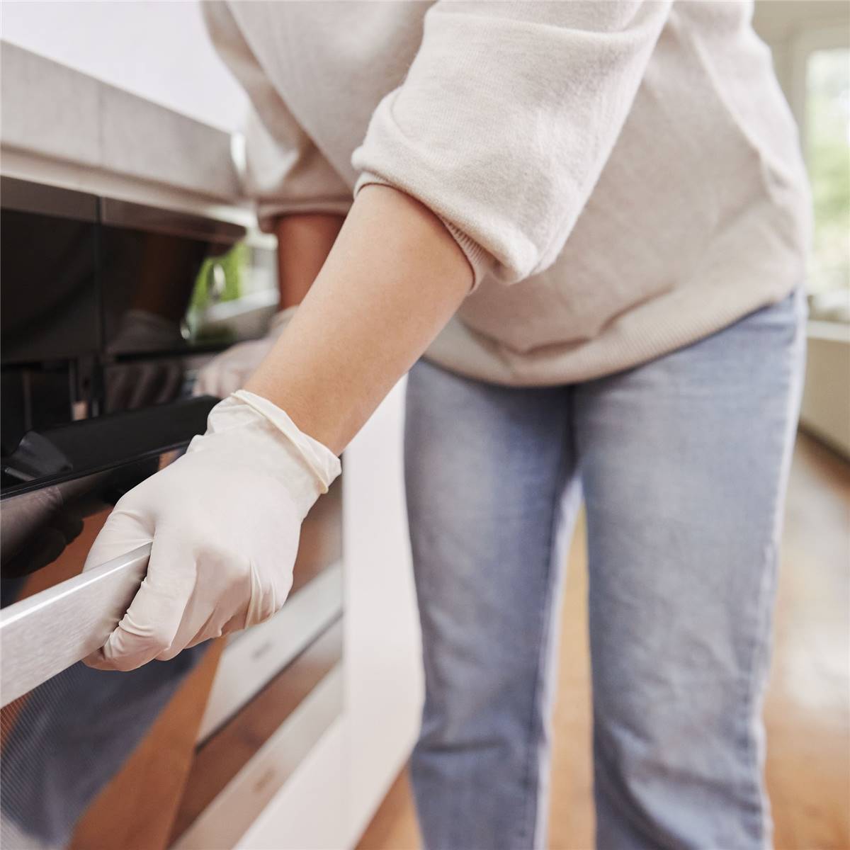 Vileda Ansell Handy Clean Latex Multipurpose Gloves M/l 100 Pack