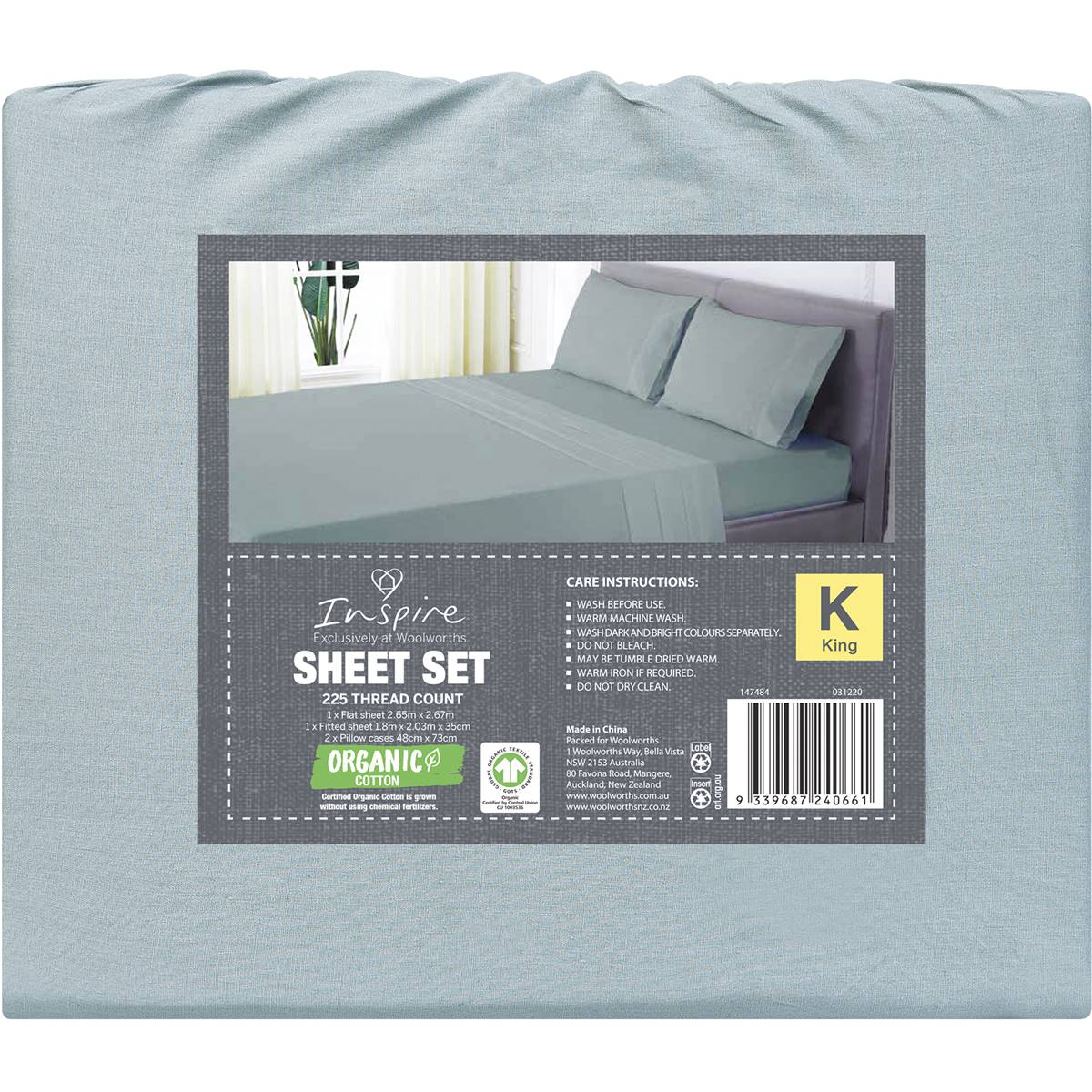 Inspire Organic Cotton Sheet Set King