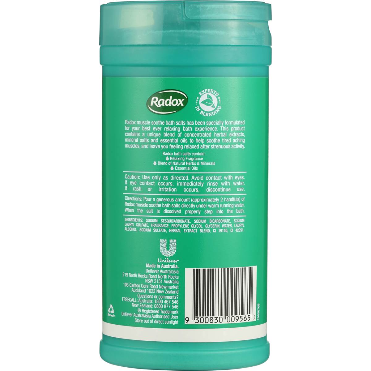 Radox Bath Salt Muscle Soothe 500ml Woolworths
