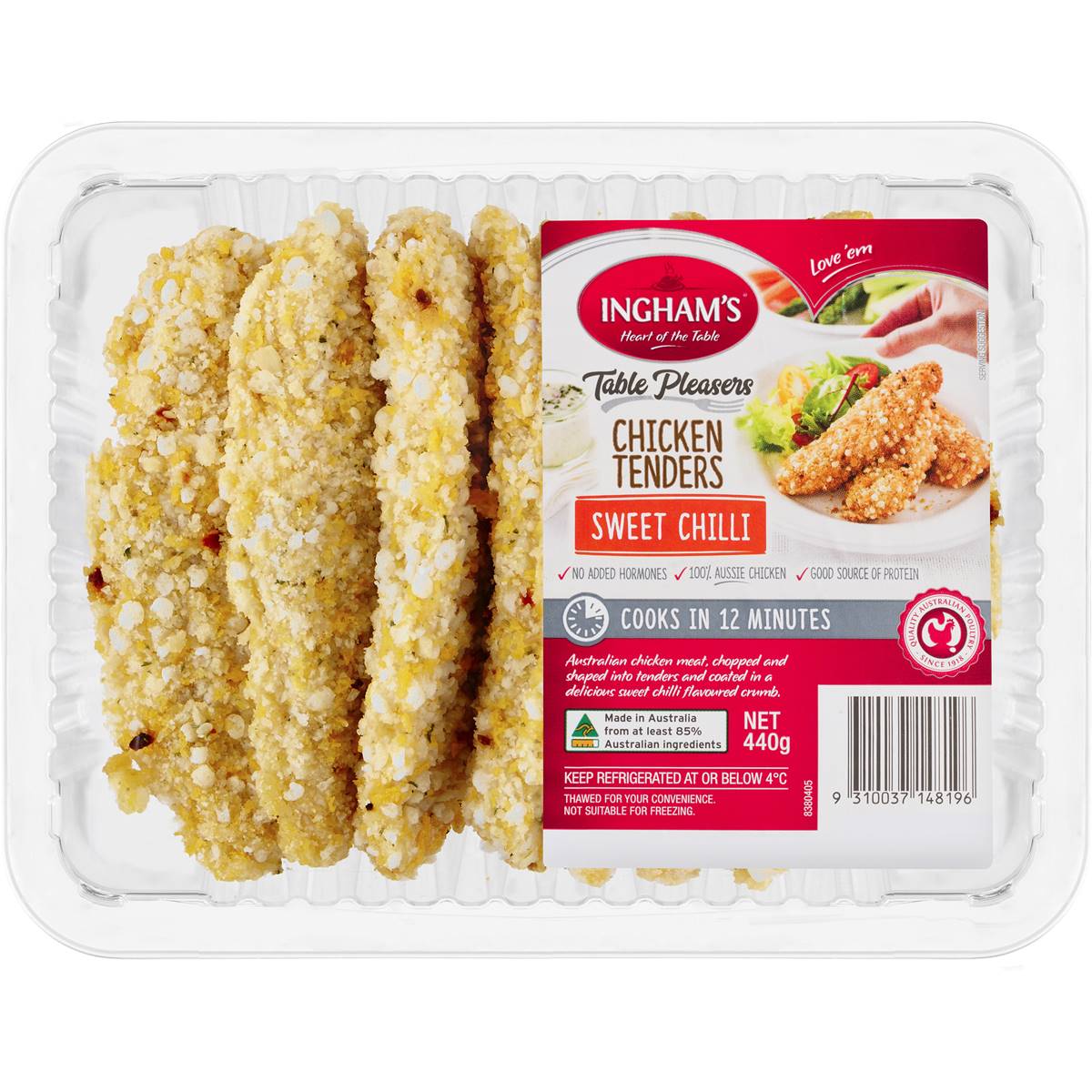 Ingham's Quick Cook Crumbed Sweet Chilli Chicken Tenders 440g Woolworths