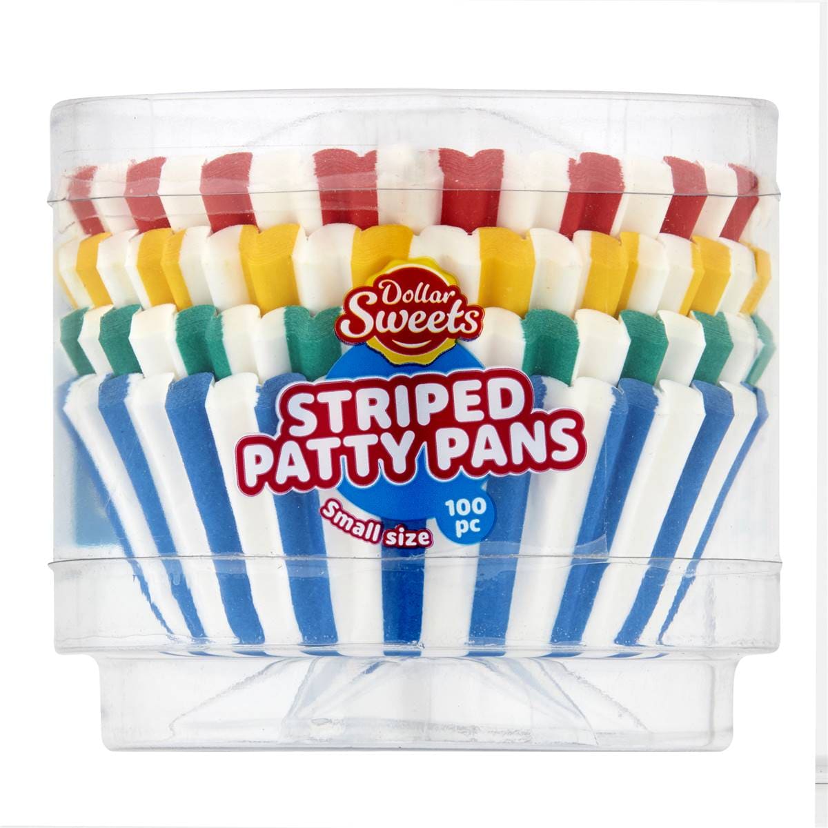 Dollar Sweets Striped Party Pans Small Assorted 100 Pack Woolworths