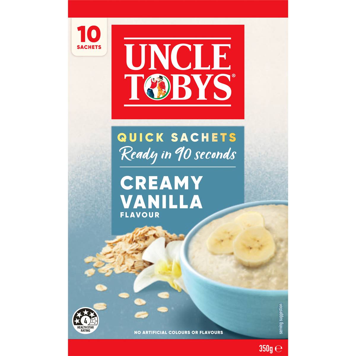 Uncle Tobys Oats Quick Sachets Creamy Vanilla Porridge 350g Woolworths