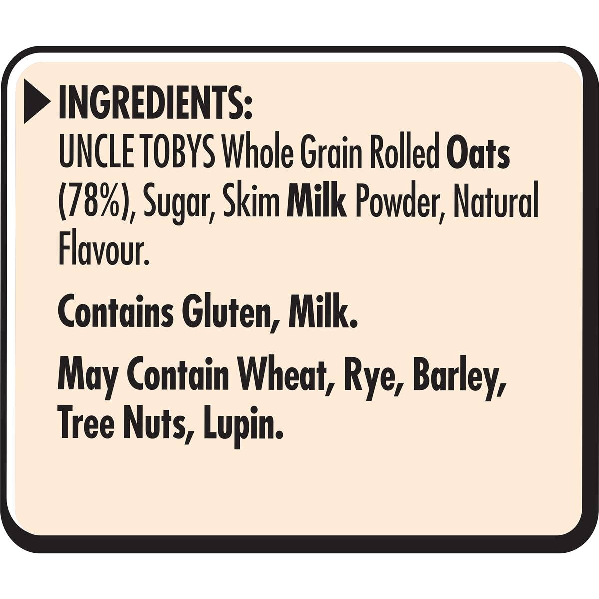 Uncle Tobys Oats Quick Sachets Creamy Vanilla Porridge 350g Woolworths