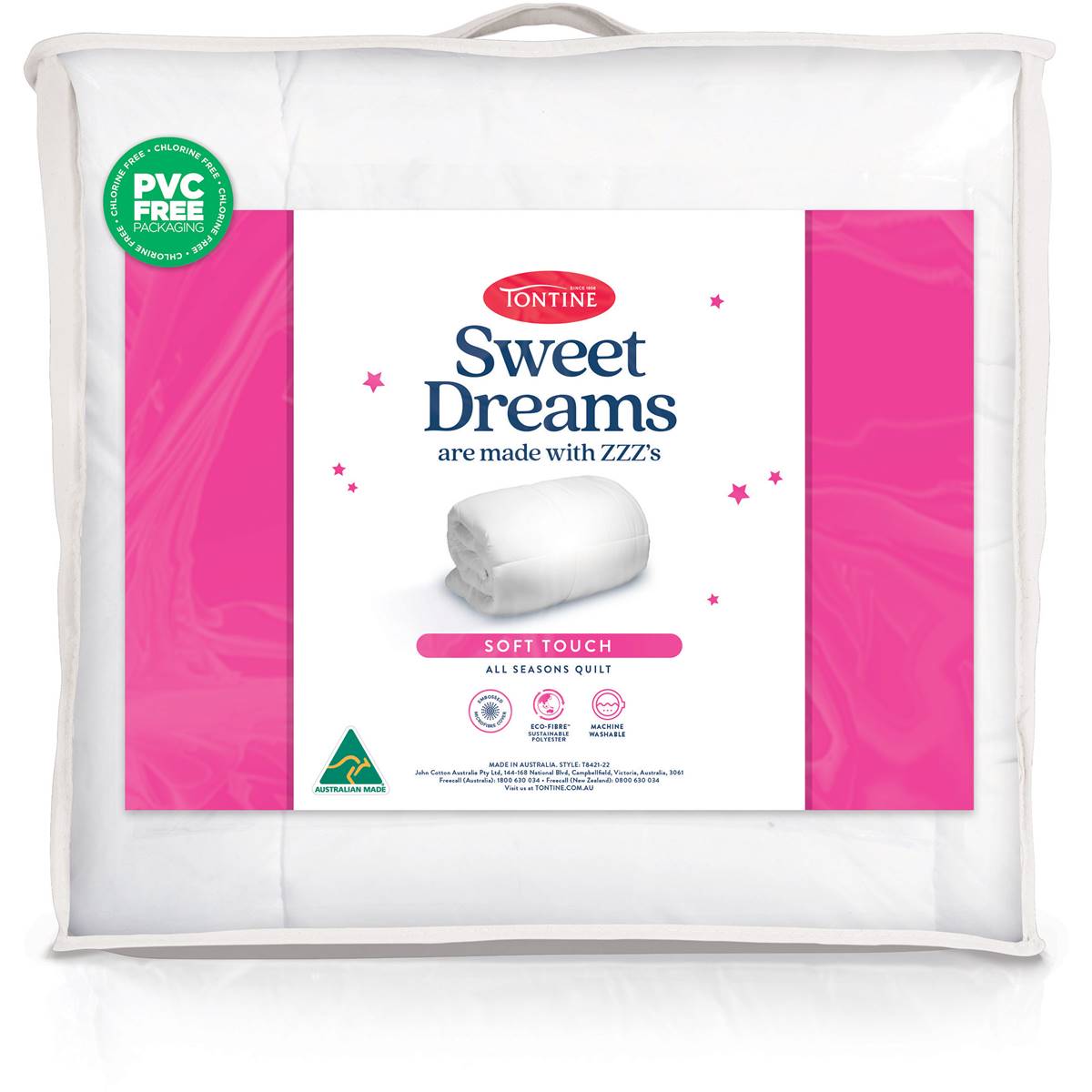 Tontine Sweet Dreams Soft Touch Quilt Queen Each Woolworths