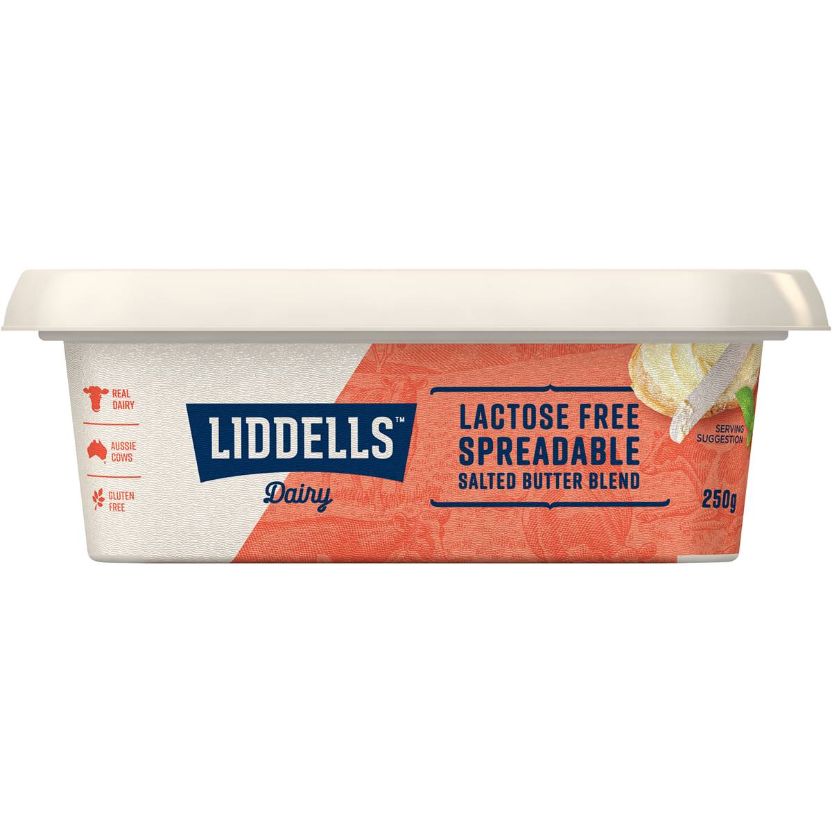 Liddells Lactose Free Spreadable Salted Butter Blend 250g Woolworths
