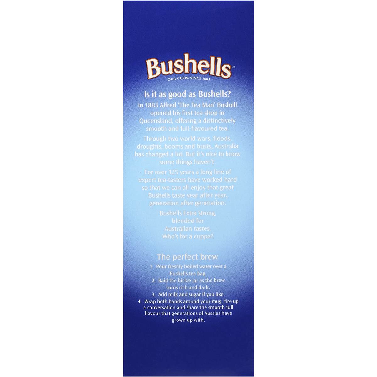 Bushells Black Tea Extra Strong 100pk 200g Woolworths