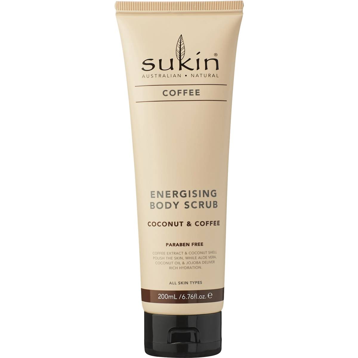 Sukin Coffee & Coconut Energising Body Scrub 200ml Woolworths