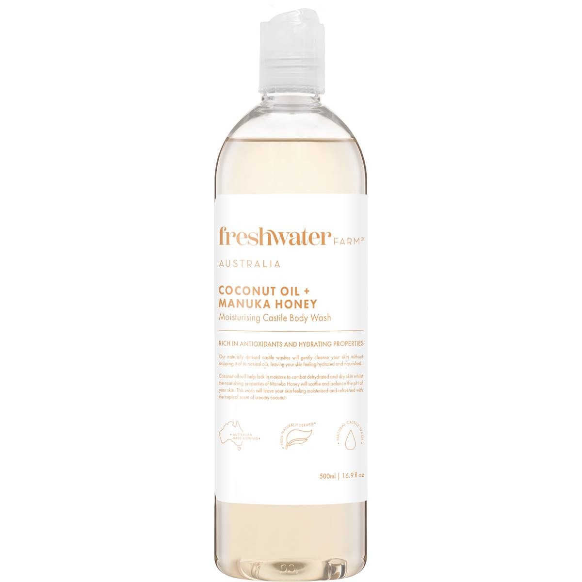 Freshwater Farm Coconut Oil + Manuka Honey Moisturising Castile Body Wash