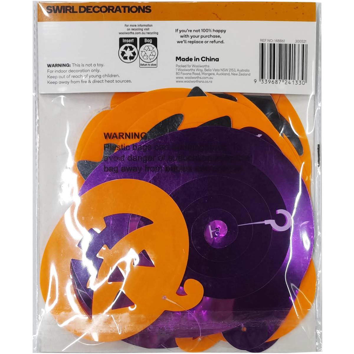 Halloween Swirl Decorations 12 Pack Woolworths
